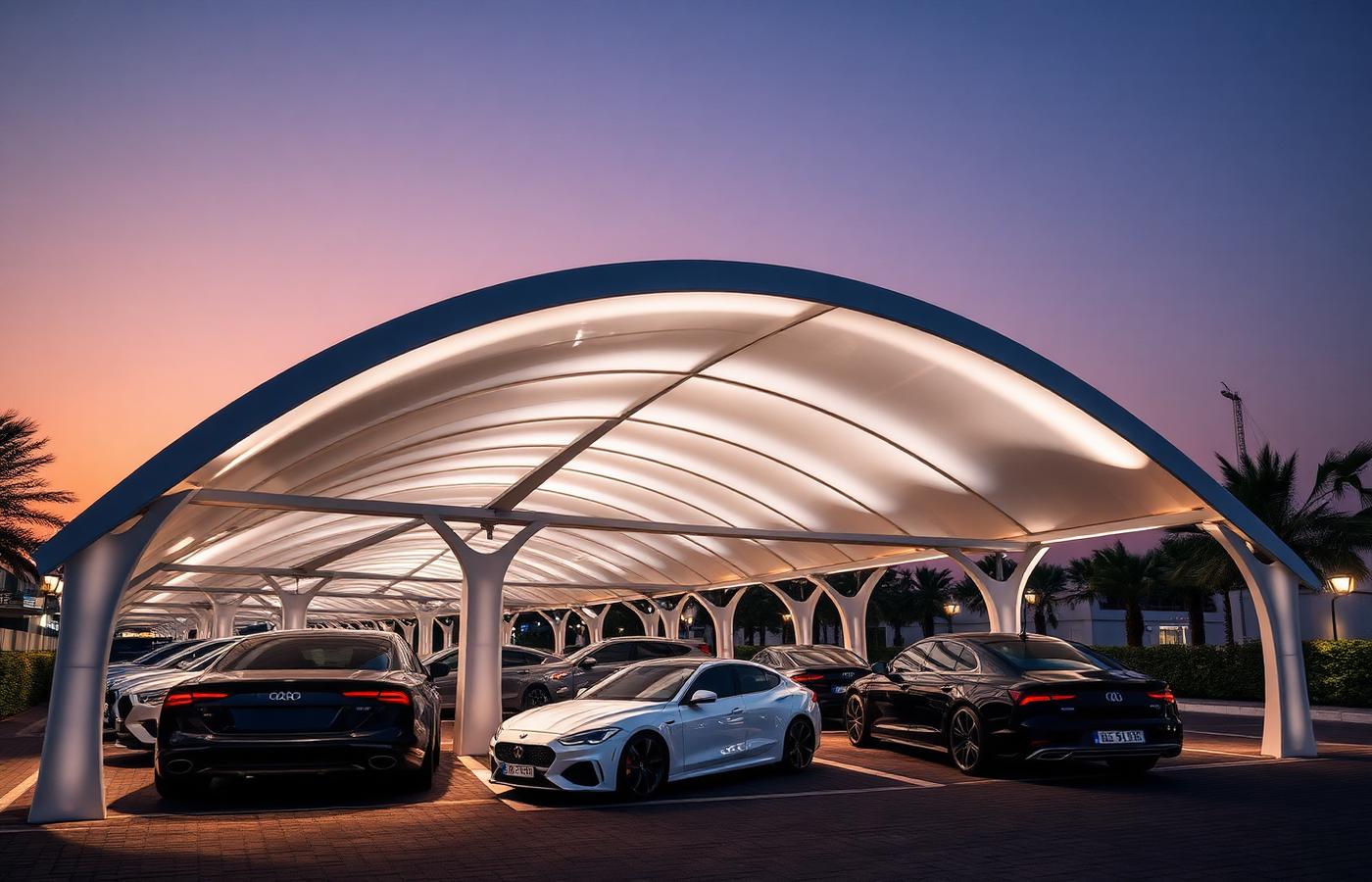 Cantilever Parking Shade — Sharjah